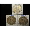 Image 1 : 1918- P/D/S WALKING LIBERTY HALF DOLLARS