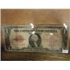 Image 1 : 1923 LARGE SIZE $1 US NOTE RED SEAL TORN