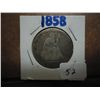 Image 1 : 1858 SEATED LIBERTY QUARTER