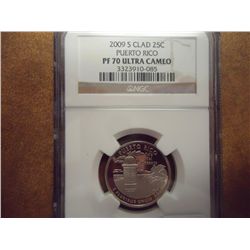 2009-S PUERTO RICO QUARTER NGC PF70 ULTRA CAMEO