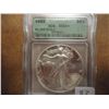 Image 1 : 1992 AMERICAN SILVER EAGLE ICG MS69 TONING SPOT ON