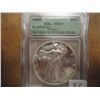 Image 1 : 1992 AMERICAN SILVER EAGLE ICG MS69 TONING SPOT ON