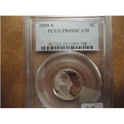 2009-S JEFFERSON NICKEL PCGS PR69 DCAM