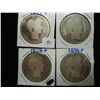 Image 1 : 1894-S,95,98 & 99 BARBER HALF DOLLARS