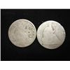 Image 1 : 1858 & 58-O SEATED LIBERTY HALF DOLLARS