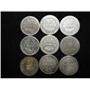 Image 2 : 9 ASSORTED 1850'S SEATED LIBERTY DIMES