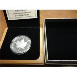 1989 COMMEMORATIVE $5 SILVER MAPLE LEAF PROOF