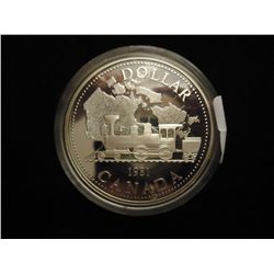 1981 CANADA RAILROAD DOLLAR .3750 OZ. ASW