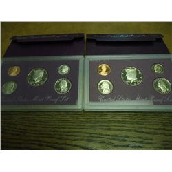 1988 & 93 US PROOF SETS (WITH BOXES)