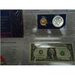 2000 US MILLENNIUM COINAGE & CURRENCY SET