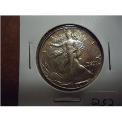 1942 WALKING LIBERTY HALF DOLLAR AU+