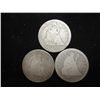 Image 1 : 1853,54 & 76 SEATED LIBERTY QUARTERS