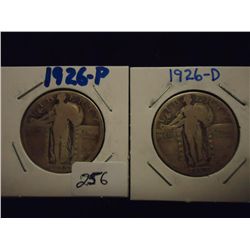 1926-P & D STANDING LIBERTY QUARTERS