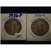 Image 1 : 1926-P & D STANDING LIBERTY QUARTERS