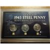 1943 P/D/S STEEL PENNY SET