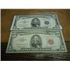 Image 1 : 1953 SILVER CERT. & 1963 US NOTE $5 CURRENCIES