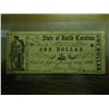 Image 1 : 1866 STATE OF NORTH CAROLINA $1 OBSOLETE BANK NOTE