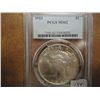 Image 1 : 1923 PEACE SILVER DOLLAR PCGS MS62