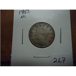 1883 NO CENT LIBERTY "V" NICKEL