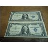 Image 1 : 2-1957 $1 SILVER CERTIFICATE STAR NOTES