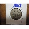 Image 1 : 1867 SHIELD NICKEL