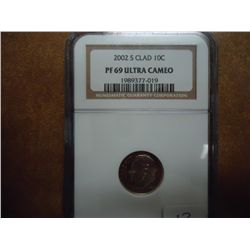 2002-S ROOSEVELT DIME NGC PF69 ULTRA CAMEO