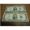 Image 1 : 1953-A $5 SILVER CERT & 1963 $5 US NOTE