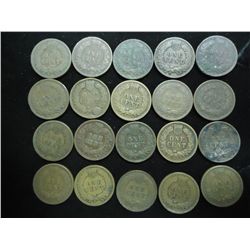 20 ASSORTED INDIAN HEAD CENTS 1900'S