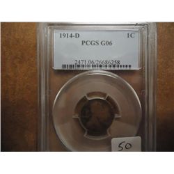 1914-D LINCOLN CENT PCGS G6