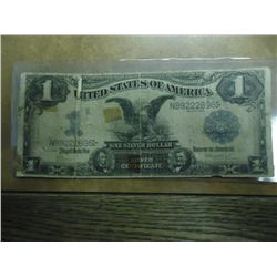 1899 LARGE SIZE $1 SILVER CERTIFICATE BLACK EAGLE