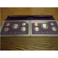 1989 & 92 US PROOF SETS (WITH BOXES)