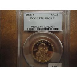 2005-S SACAGAWEA DOLLAR PCGS PR69 DCAM