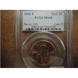 2002-P SACAGAWEA DOLLAR PCGS MS68