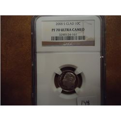 2008-S ROOSEVELT DIME NGC PF70 ULTRA CAMEO