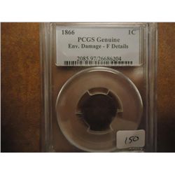 1866 INDIAN HEAD CENT PCGS FINE DETAILS