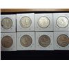 Image 2 : 8 ASSORTED WASHINGTON SILVER QUARTERS