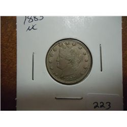 1883 NO CENT LIBERTY "V" NICKEL AU