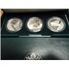 Image 1 : 1994-P US VETERANS 3 COIN SILVER PROOF $ SET