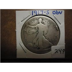 1917-S OBV. WALKING LIBERTY HALF DOLLAR