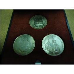 1982-83 THREE PIECE GERMAN 5 MARK SET (UNC)