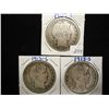 Image 1 : 1907-S,13-S & 15-S BARBER HALF DOLLARS