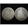 Image 1 : 1853-O & 54-O SEATED LIBERTY HALF DOLLARS