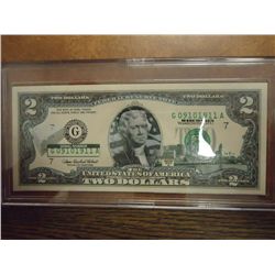 2003-A $2 FRN WITH WISCONSIN OVERPRINT CRISP UNC