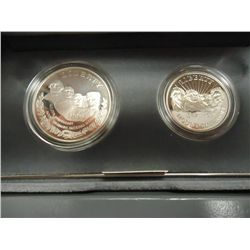 1991-S MT. RUSHMORE 2 COIN PROOF SET