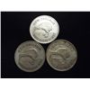 Image 1 : 1933,34 & 43 NEW ZEALAND SILVER FLORINS