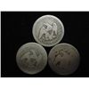 Image 2 : 3 ASSORTED SEATED LIBERTY QUARTERS