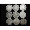 Image 1 : 9 ASSORTED 1870'S SEATED LIBERTY DIMES