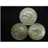 Image 1 : 1933,35 & 41 NEW ZEALAND SILVER FLORINS
