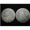 Image 1 : 1858-O & 77 SEATED LIBERTY HALF DOLLARS