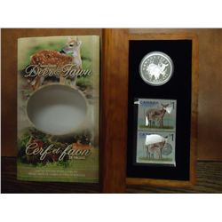 2005 CANADA DEER AND FAWN STAMP AND COIN SET